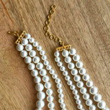 Three Layered Pearl Necklace