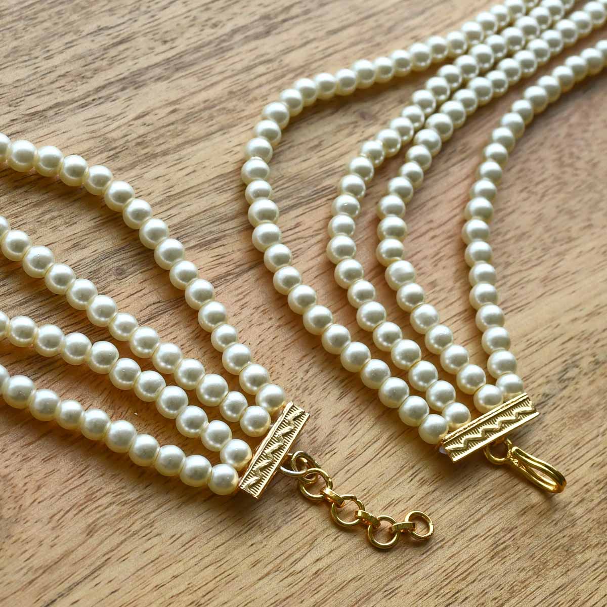 Four Layered Pearl Necklace