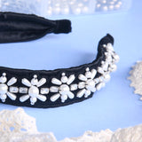 Pearl Flowers Headband