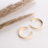 18K Gold Plated 45 mm Hoops