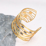 Eyes On You Evil Eye Statement Mesh Cuff