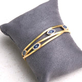 Eyes On You Evil Eye Slim Mesh Cuff