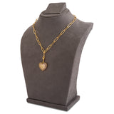 Shaded Diamonte Heart Necklace