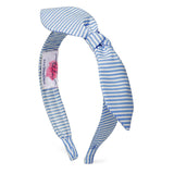 Anna Headband In Blue & White Stripes Cotton